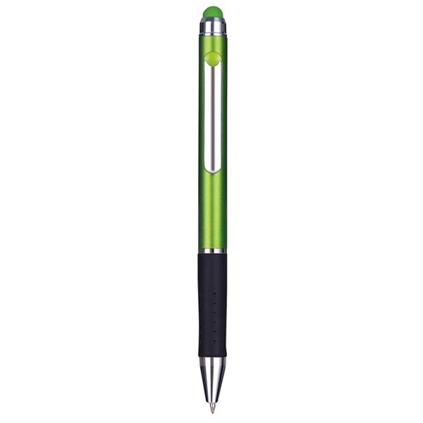 Laredo stylus clip-action pen with a metallic barrel featuring a color-matched... from ASI 82498 RiteLine LLC