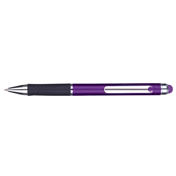 Laredo stylus clip-action pen with a metallic barrel featuring a color-matched... from ASI 82498 RiteLine LLC