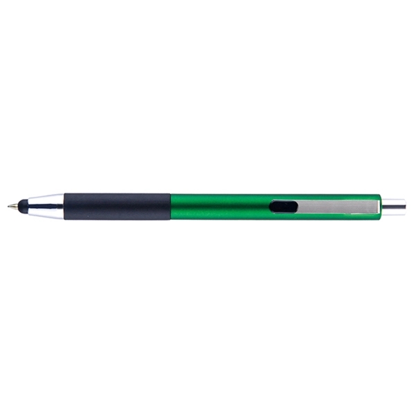 Shiner plunger-action stylus pen with a straight, metallic barrel featuring a... from ASI 82498 RiteLine LLC