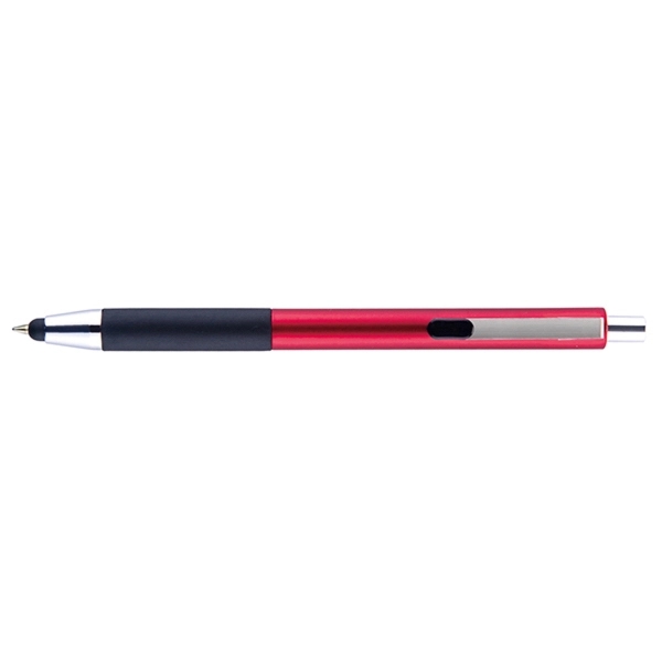 Shiner plunger-action stylus pen with a straight, metallic barrel featuring a... from ASI 82498 RiteLine LLC