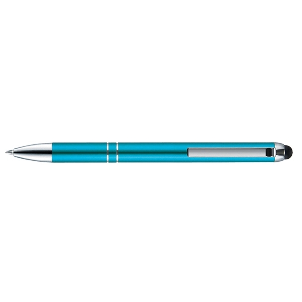Retractable style pen with satin metallic barrel with chrome tip, clip... from ASI 82498 RiteLine LLC