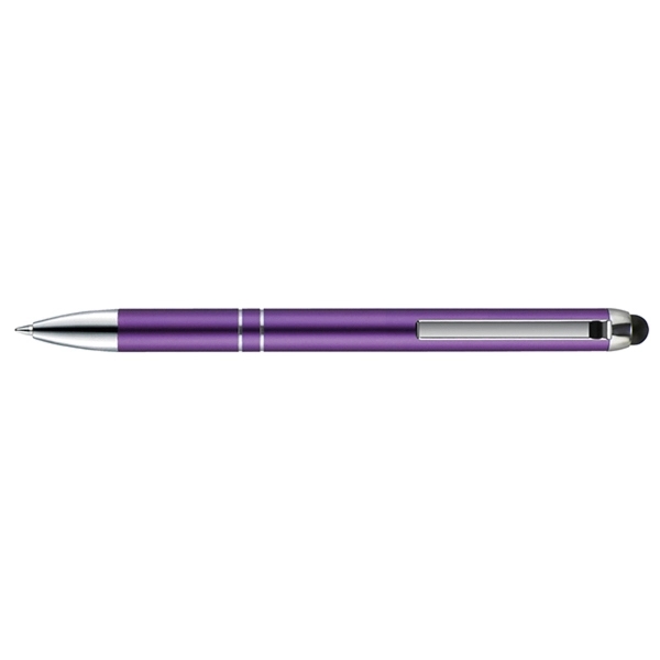 Retractable style pen with satin metallic barrel with chrome tip, clip... from ASI 82498 RiteLine LLC