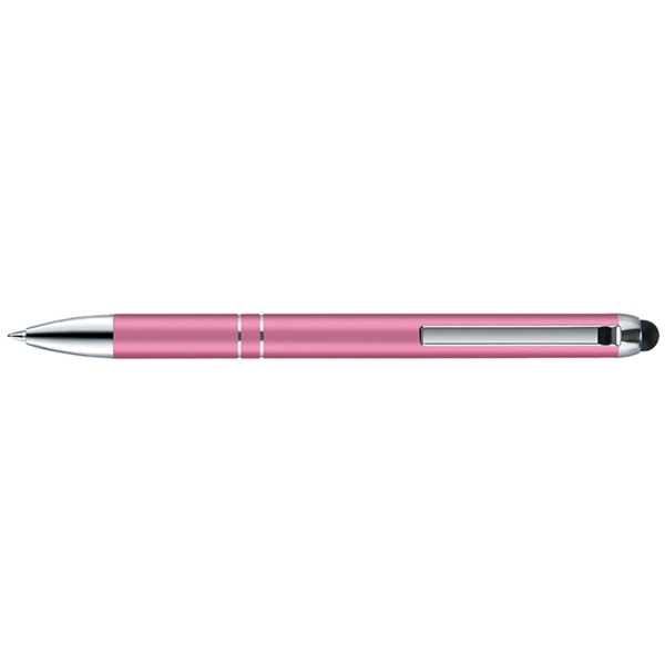 Retractable style pen with satin metallic barrel with chrome tip, clip... from ASI 82498 RiteLine LLC