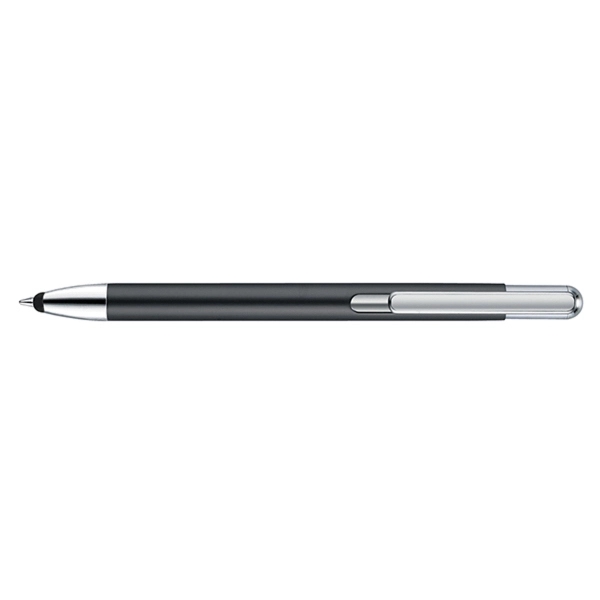 Denton plunger-action stylus pen with a sleek satin, metal barrel, chrome... from ASI 82498 RiteLine LLC