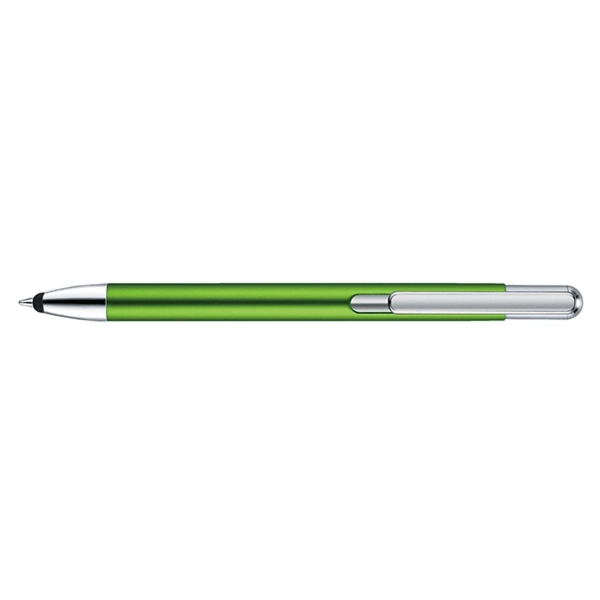 Denton plunger-action stylus pen with a sleek satin, metal barrel, chrome... from ASI 82498 RiteLine LLC