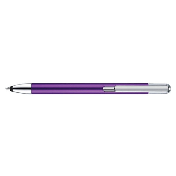 Denton plunger-action stylus pen with a sleek satin, metal barrel, chrome... from ASI 82498 RiteLine LLC
