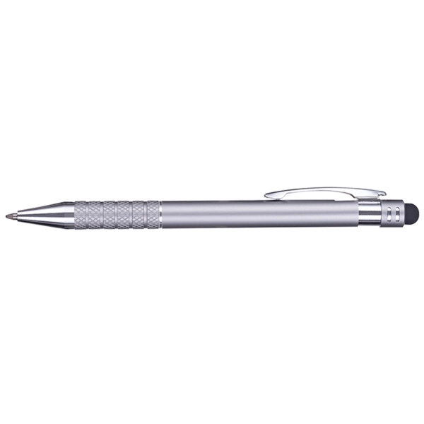 Arlington plunger-action pen with a stylus, a knurled, slip-resistant grip, satin... from ASI 82498 RiteLine LLC