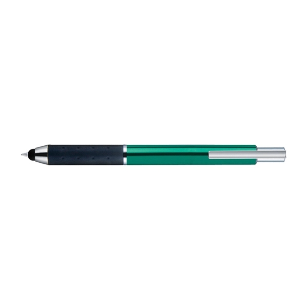 Retractable style stylus pen with metal barrel, glossy finish, black grip,... from ASI 82498 RiteLine LLC