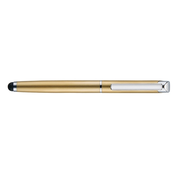 Lucas cap-off style stylus pen with a metal barrel with satin... from ASI 82498 RiteLine LLC