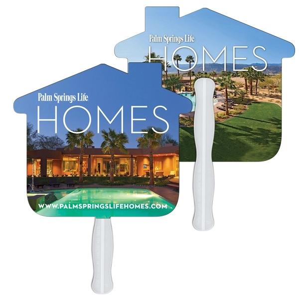 House shaped digital economy fans with double sided film lamination.... from ASI 67620 Lion Circle Corp / Lion/Circle
