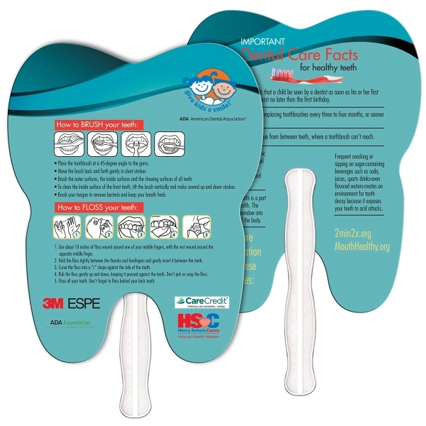 Tooth shaped digital economy fans with double sided film lamination.... from ASI 67620 Lion Circle Corp / Lion/Circle
