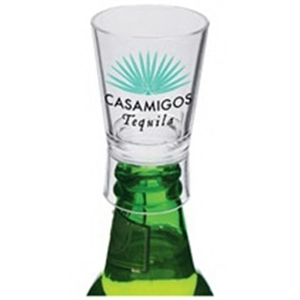 1.25 oz. Clear Plastic Bottle Top Shot Glass, fits in top... from ASI 61952 Howw Mfg Co Inc / Howw USA
