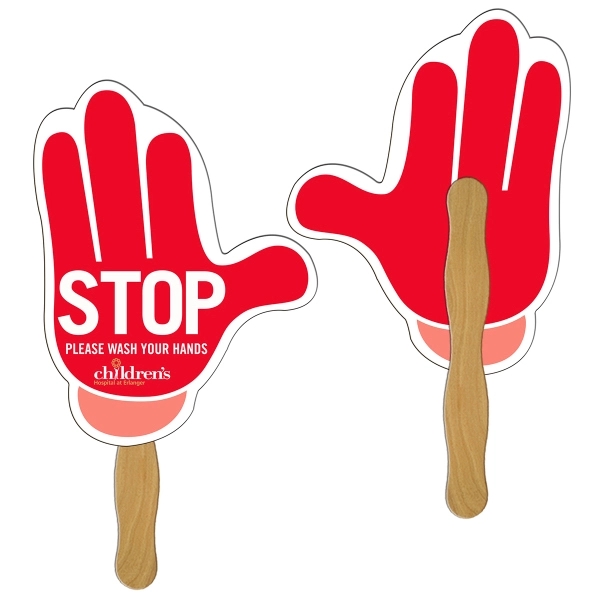 Mitten shaped digital economy fans with double sided film lamination.... from ASI 67620 Lion Circle Corp / Lion/Circle