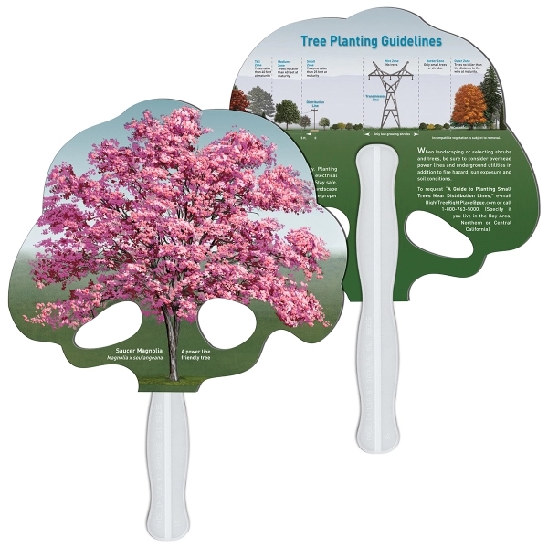 Tree shaped digital economy fans with double sided film lamination.... from ASI 67620 Lion Circle Corp / Lion/Circle