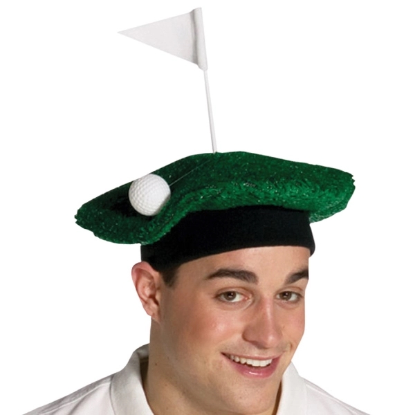 Novelty beret cap shaped like a golf green with ball and... from ASI 42016 Brighter Promotions Inc