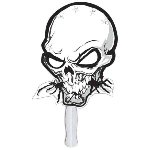 Spider skull shaped fan made of heavy poster board.... from ASI 67620 Lion Circle Corp / Lion/Circle