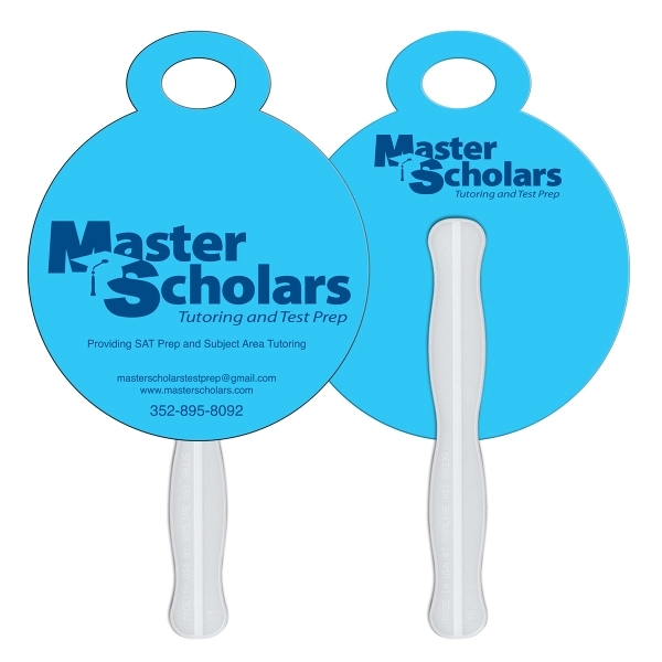 Stopwatch shaped digital economy fans with double sided film lamination.... from ASI 67620 Lion Circle Corp / Lion/Circle