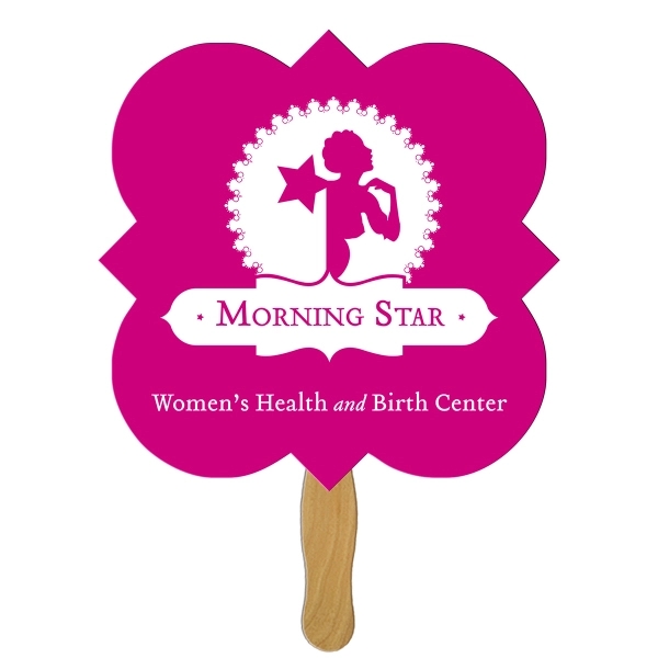 Square clover shaped digital economy fans with double sided film lamination.... from ASI 67620 Lion Circle Corp / Lion/Circle