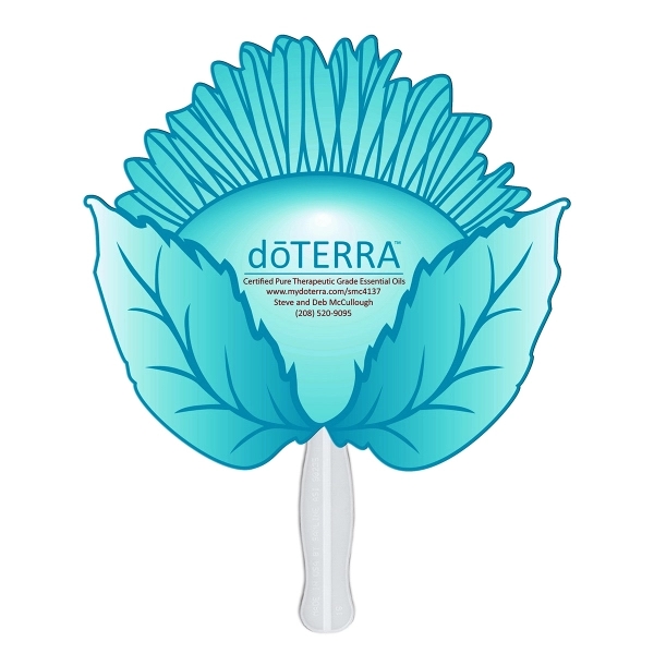 Sunflower shaped digital economy fans with double sided film lamination.... from ASI 67620 Lion Circle Corp / Lion/Circle