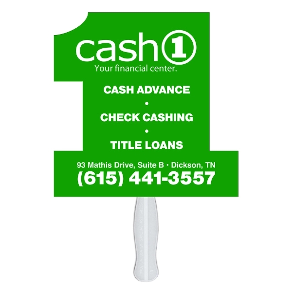 Number 1 fan shape digital econo fan with wooden stick.... from ASI 67620 Lion Circle Corp / Lion/Circle