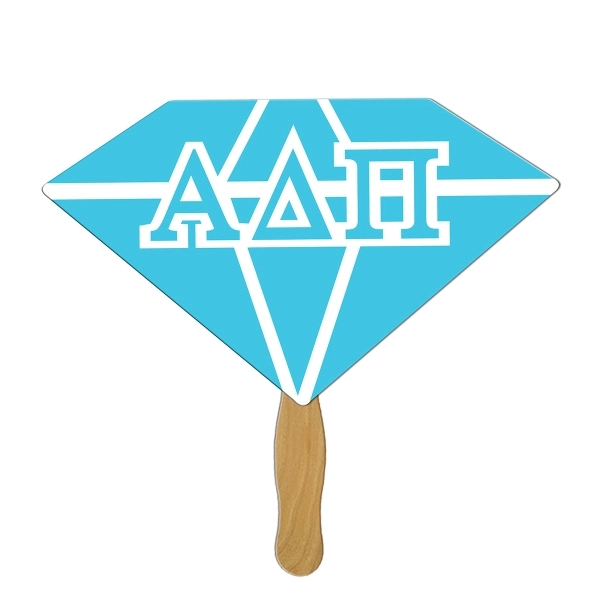 Diamond shape fast fan with wooden stick.... from ASI 67620 Lion Circle Corp / Lion/Circle