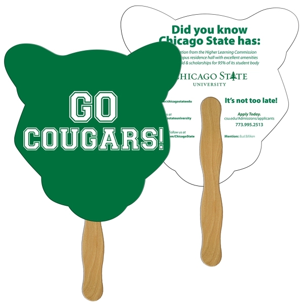 Cougar shape fast fan with wooden stick.... from ASI 67620 Lion Circle Corp / Lion/Circle
