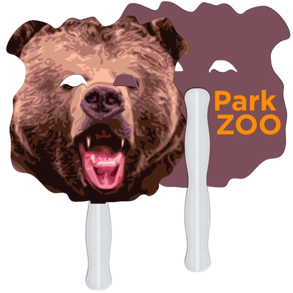 Bear shape fast fan with wooden stick.... from ASI 67620 Lion Circle Corp / Lion/Circle