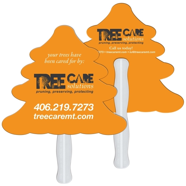 Evergreen tree shape fast fan with wooden stick.... from ASI 67620 Lion Circle Corp / Lion/Circle