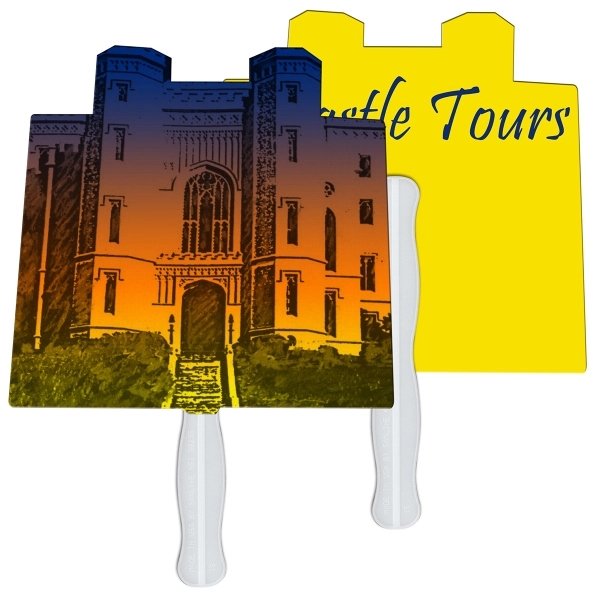 Castle shape fast fan with wooden stick.... from ASI 67620 Lion Circle Corp / Lion/Circle