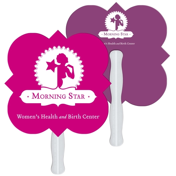 Square clover shape fast fan with wooden stick.... from ASI 67620 Lion Circle Corp / Lion/Circle