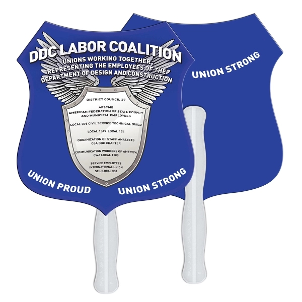 Crest shape fast fan with wooden stick.... from ASI 67620 Lion Circle Corp / Lion/Circle