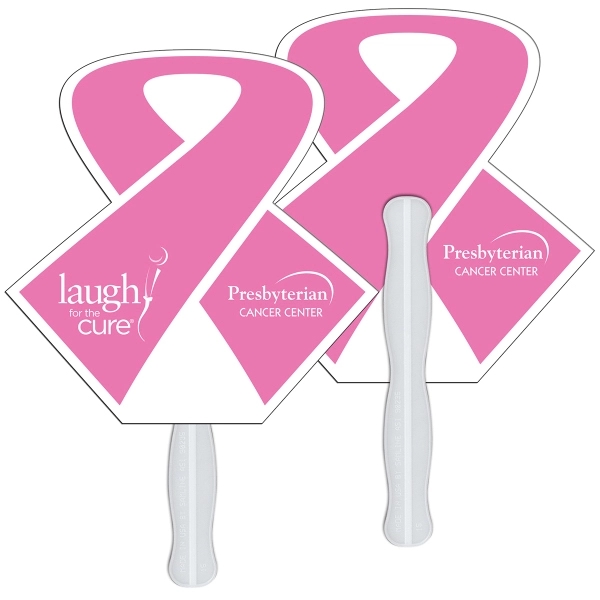 Open ribbon shape fast fan with wooden stick.... from ASI 67620 Lion Circle Corp / Lion/Circle