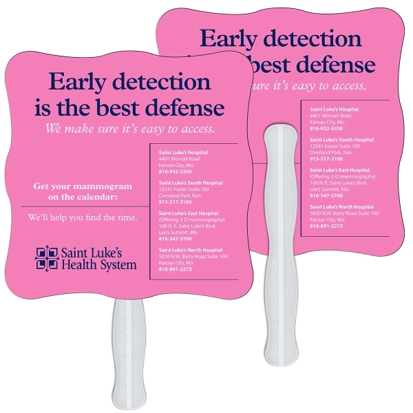 Wavy fan shape fast fan with wooden stick.... from ASI 67620 Lion Circle Corp / Lion/Circle