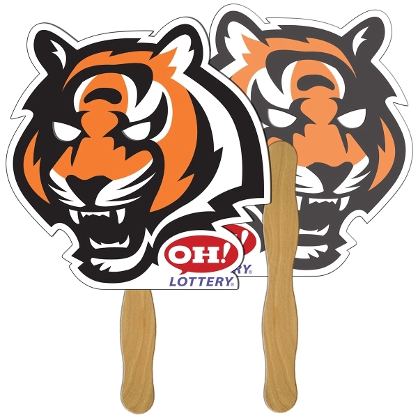 Tiger shape fast fan with wooden stick.... from ASI 67620 Lion Circle Corp / Lion/Circle