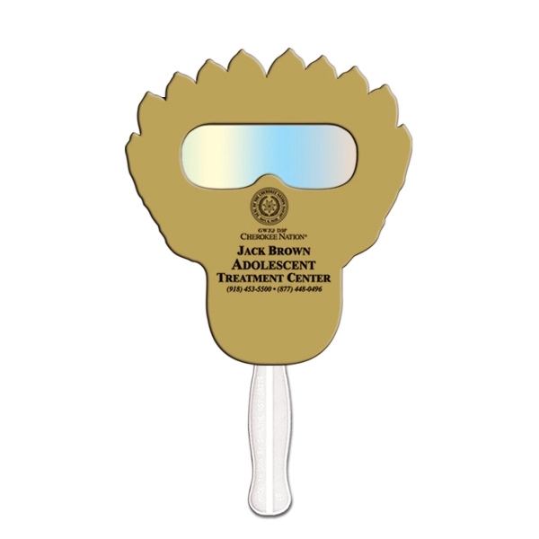Feather shape hand held fan with see through fireworks film.... from ASI 67620 Lion Circle Corp / Lion/Circle