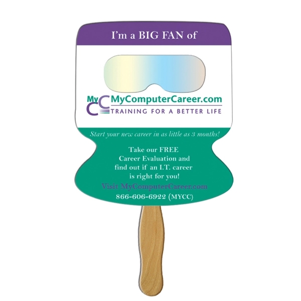 Computer shape hand held fan with see through fireworks film.... from ASI 67620 Lion Circle Corp / Lion/Circle