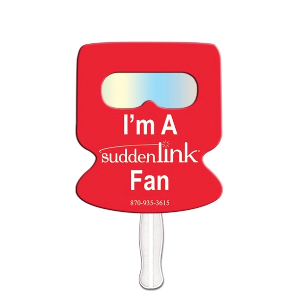 Computer shape hand held fan with see through fireworks film.... from ASI 67620 Lion Circle Corp / Lion/Circle