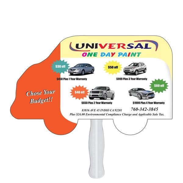 Fast truck shape fan with wooden stick.... from ASI 67620 Lion Circle Corp / Lion/Circle