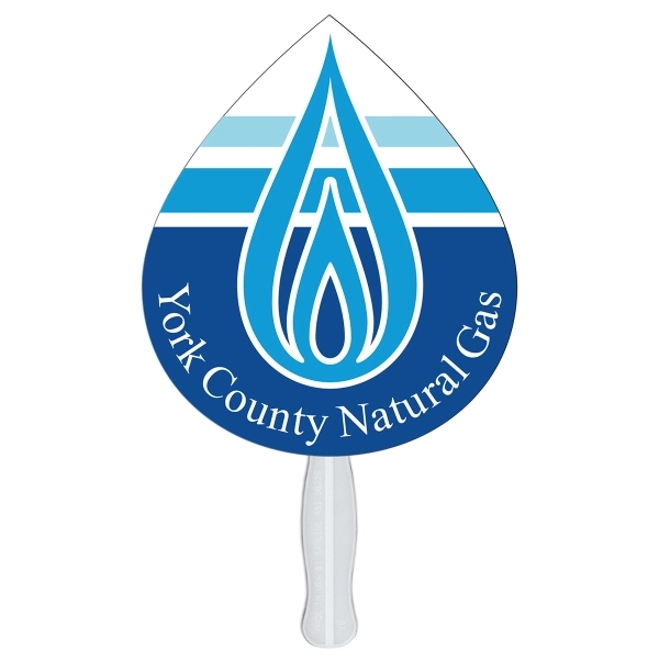 Tear drop shape fast fan with wooden stick.... from ASI 67620 Lion Circle Corp / Lion/Circle