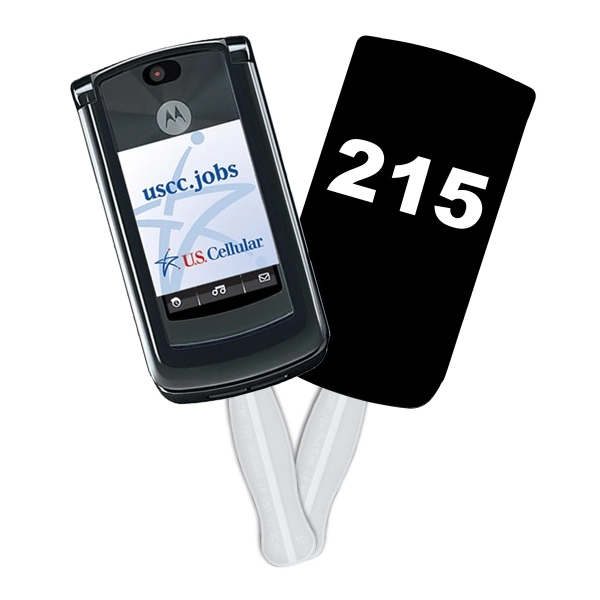 Cell phone shape auction fan with hidden wooden stick.... from ASI 67620 Lion Circle Corp / Lion/Circle