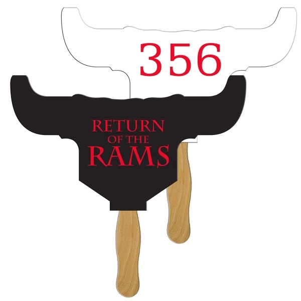 Longhorn bull shape auction fan with hidden wooden stick.... from ASI 67620 Lion Circle Corp / Lion/Circle