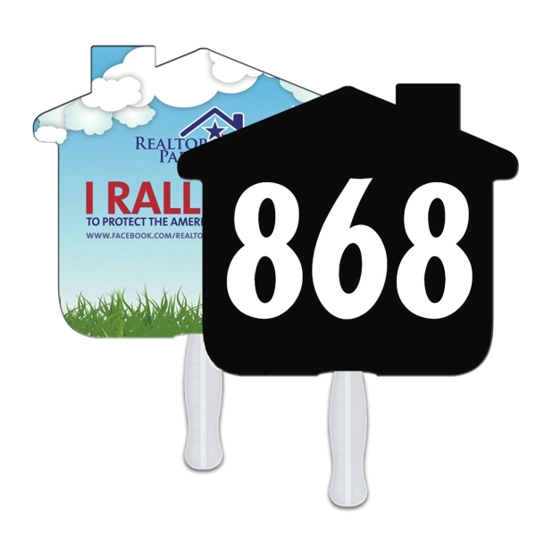 House shape auction fan with hidden wooden stick.... from ASI 67620 Lion Circle Corp / Lion/Circle