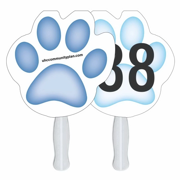 Paw shape auction fan with hidden wooden stick.... from ASI 67620 Lion Circle Corp / Lion/Circle