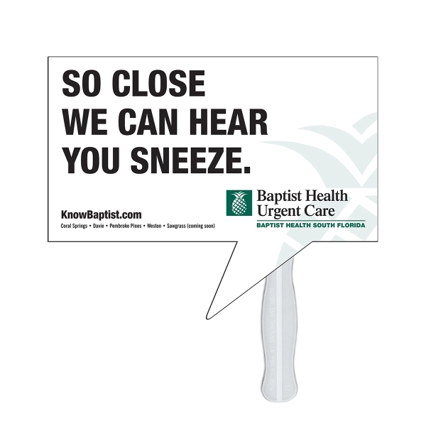 Thought caption digital sandwich fan, made in high density 14 pt.... from ASI 67620 Lion Circle Corp / Lion/Circle