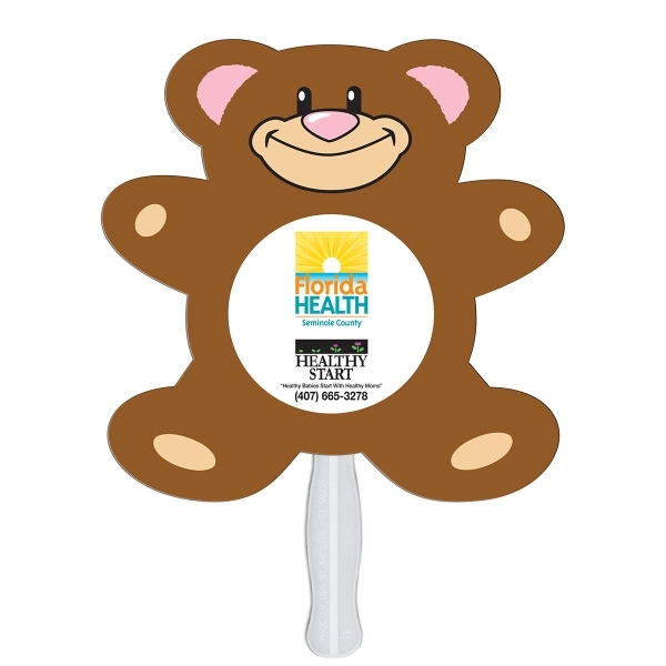Teddy bear shaped fan with wooden stick.... from ASI 67620 Lion Circle Corp / Lion/Circle