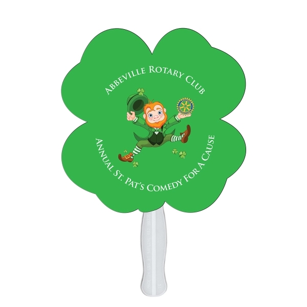 Clover shape fan with wooden stick.... from ASI 67620 Lion Circle Corp / Lion/Circle