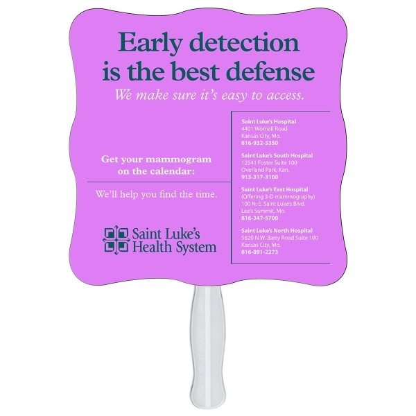 Wavy fan shape fan with wooden stick.... from ASI 67620 Lion Circle Corp / Lion/Circle