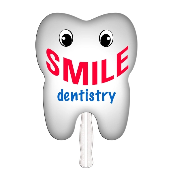 Tooth shaped fan made with heavy 22 pt. high density white... from ASI 67620 Lion Circle Corp / Lion/Circle