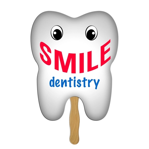 Tooth shaped fan made with heavy 22 pt. high density white... from ASI 67620 Lion Circle Corp / Lion/Circle