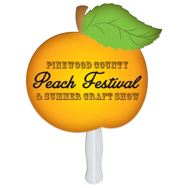 Peach shaped fan made with heavy 22 pt. high density white... from ASI 67620 Lion Circle Corp / Lion/Circle